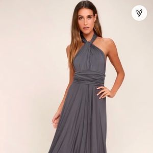 Lulu’s Trick of the trade Dark Grey dress